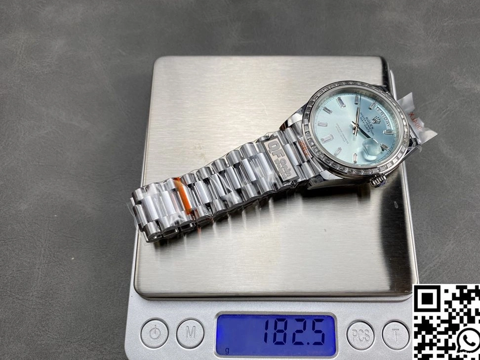 Diamond Blue Factory v5 M228396tbr-0002 Tungsten Rolex Dial Day Date Hourmarker Steel QF 0330